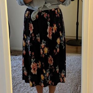 Crescent Winona Pleated Midi Skirt